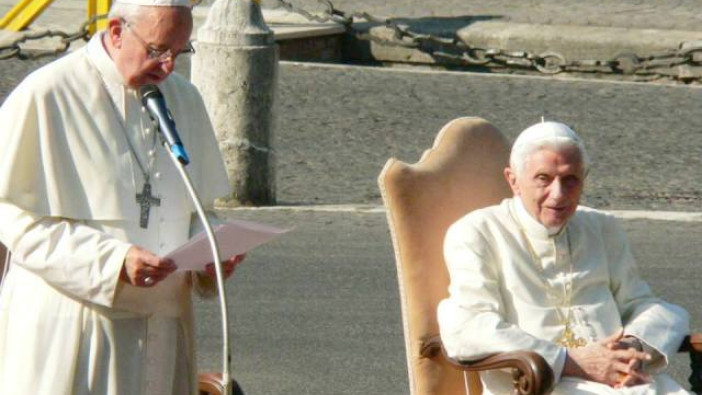 Reencuentro del Papa Francisco con Benedicto XVI