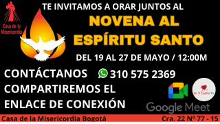 Novena al Espíritu Santo Sexto Día / 24 de Mayo del 2023