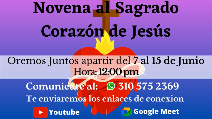 Novena al Sagrado Corazón de Jesús Séptimo Día / 13 de Junio 2023