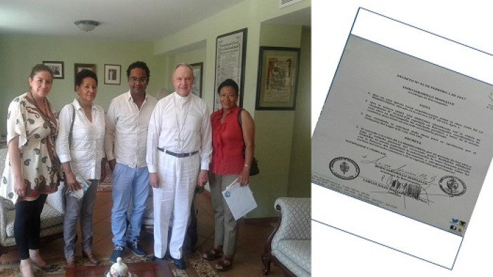 Decreto de la presencia del Santísimo en la sede Hesed de   Barranquilla 