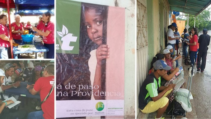 De servicio en la Casa de Paso Divina Providencia en la frontera con Venezuela