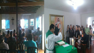 En Villa Nueva, compartiendo la experiencia misionera de Panamá