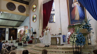 Monseñor Julio Hernando García, desde el  Santuario 