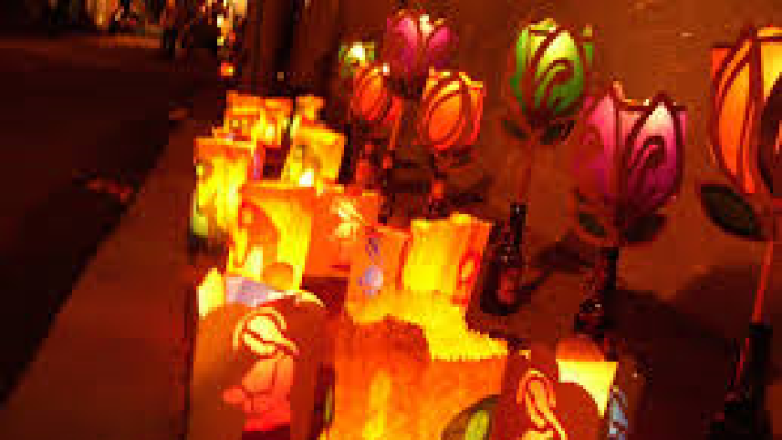 Celebración de la Noche de las velitas en Colombia.