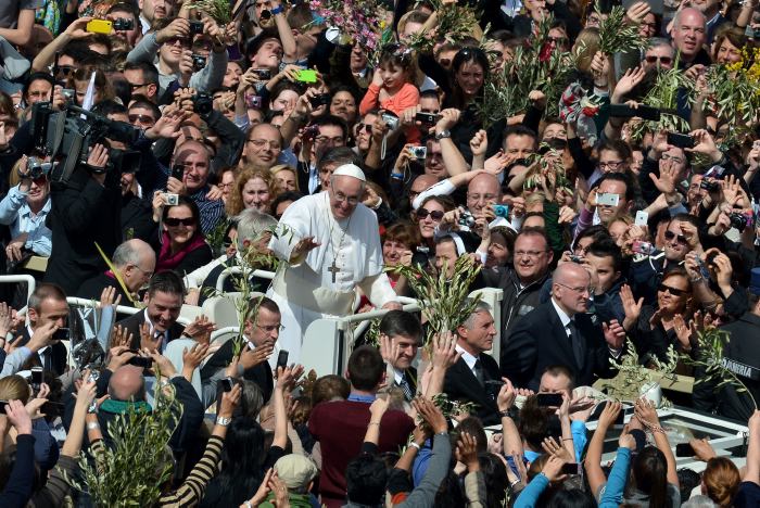 papa en domingo de ramos